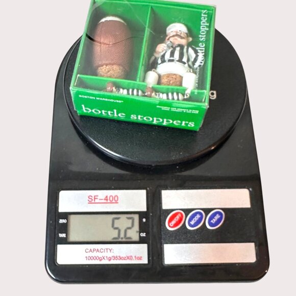 Touchdown Football & Referee Bottle Stoppers Set By Boston Warehouse, NOS, Uniqu - Picture 5 of 6